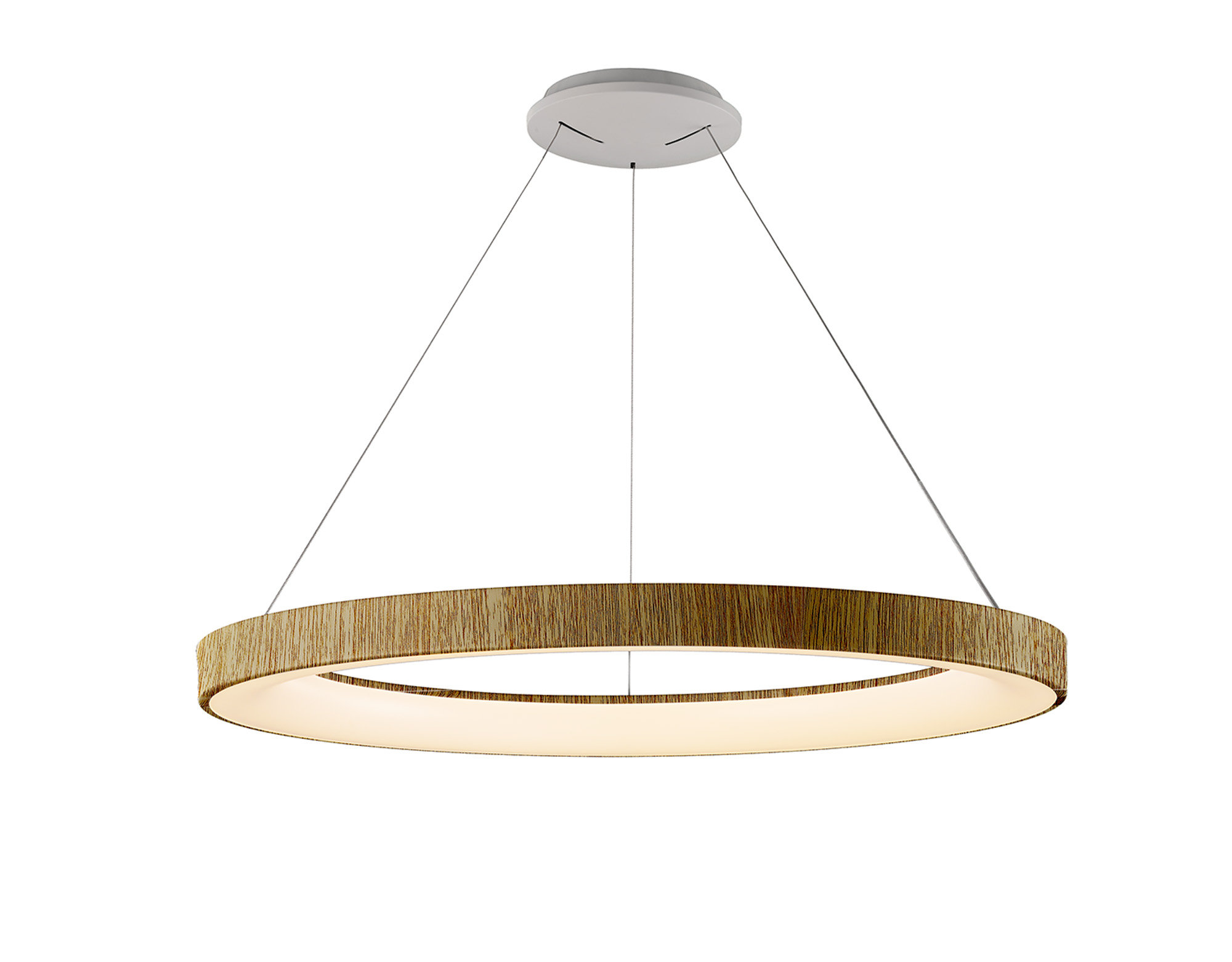 M8648  Niseko II Ring Pendant 90cm 66W LED Wood